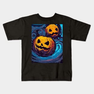 Spooky pumpkin pattern Kids T-Shirt